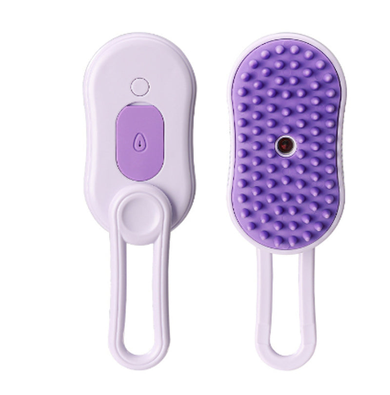 3-in-1 Electric Pet Grooming Brush with Steam Spray for Cats and Dogs - Massage and Hair Removal Comb