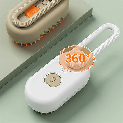 3-in-1 Electric Pet Grooming Brush with Steam Spray for Cats and Dogs - Massage and Hair Removal Comb