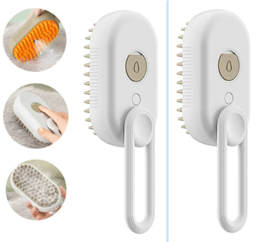 3-in-1 Electric Pet Grooming Brush with Steam Spray for Cats and Dogs - Massage and Hair Removal Comb